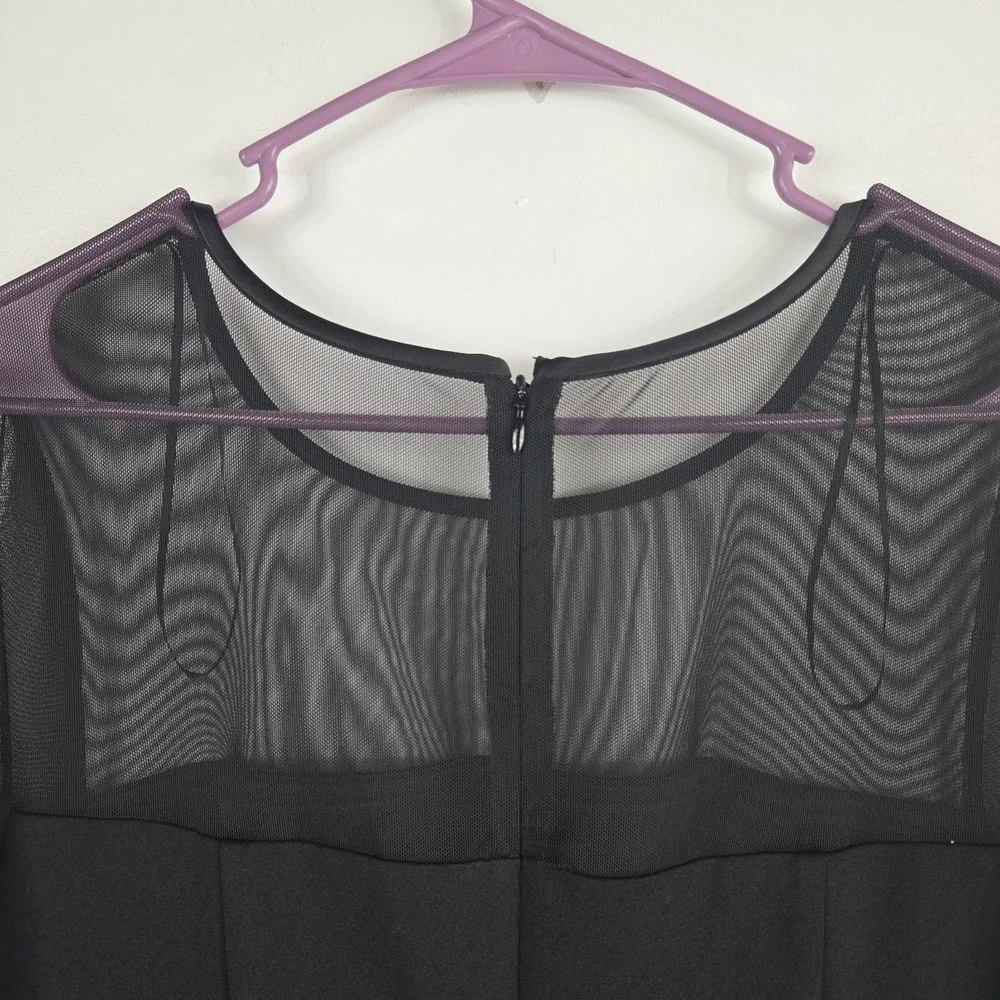 Alex Evenings Women's Size 12 Stretch Crepe Sheath Dress Illusion Neckline‎ NWT